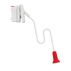 Interrupteur à corde NO/NF 10A Unica NU322620 Blanc antibactérien 2 modules mécanisme seul