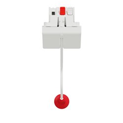 Interrupteur à corde NO/NF 10A Unica NU322620 Blanc antibactérien 2 modules mécanisme seul