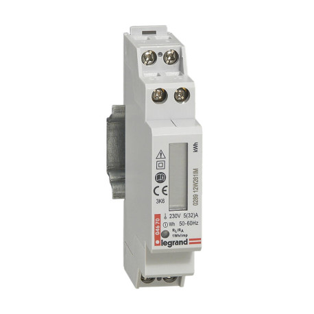 Compteur monophase EMDX3 32A sortie impulsions 1 module 004670