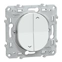 Interrupteur 2 boutons pour volet roulant 6AX Ovalis S320208 Blanc 