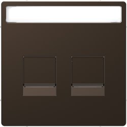 Enjoliveur prise support double RJ45 compatible keystone D-Life MTN4564-6052 mocca 