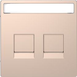 Enjoliveur prise support double RJ45 compatible keystone D-Life MTN4564-6051 champagne 