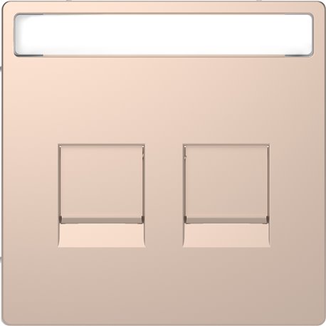 Enjoliveur prise support double RJ45 compatible keystone D-Life MTN4564-6051 champagne 