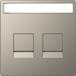 Enjoliveur prise support double RJ45 compatible keystone D-Life MTN4564-6050 nickel 