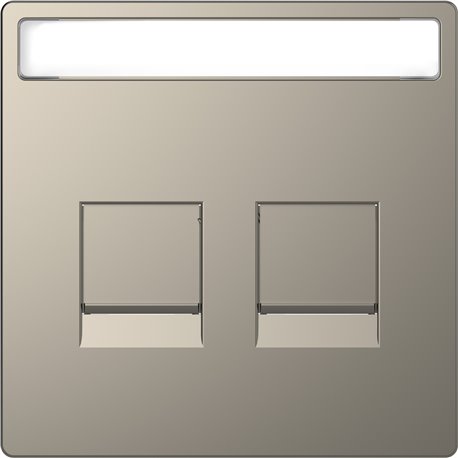 Enjoliveur prise support double RJ45 compatible keystone D-Life MTN4564-6050 nickel Enjoliveur prise support double RJ45 compatible keystone D-Life MTN4564-6050 nickel