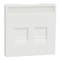 Enjoliveur prise support double RJ45 compatible keystone D-Life MTN4564-6037 blanc nordic mat 