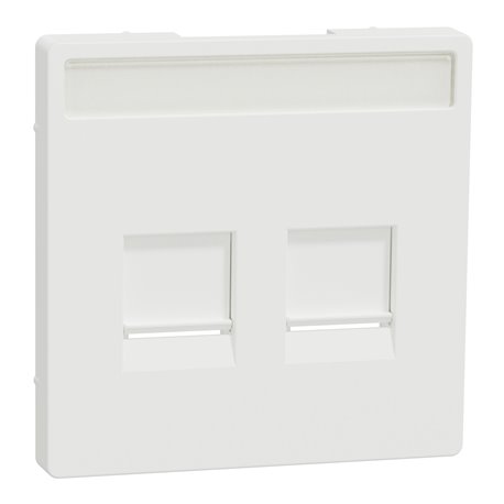 Enjoliveur prise support double RJ45 compatible keystone D-Life MTN4564-6037 blanc nordic mat 