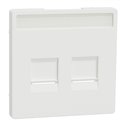 Enjoliveur prise support double RJ45 compatible keystone D-Life MTN4564-6037 blanc nordic mat 