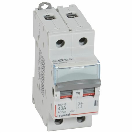 Interrupteur-sectionneur DX3-IS 2P 400V 40A 2 modules 406440