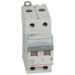 Interrupteur-sectionneur DX3-IS 2P 400V 63A 2 modules 406441