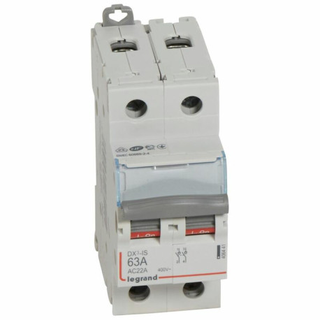 Interrupteur-sectionneur DX3-IS 2P 400V 63A 2 modules 406441