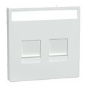 Enjoliveur prise support double RJ45 compatible keystone D-Life MTN4564-6035 blanc lotus 