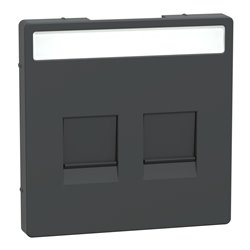 Enjoliveur prise support double RJ45 compatible keystone D-Life MTN4564-6034 anthracite 