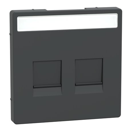 Enjoliveur prise support double RJ45 compatible keystone D-Life MTN4564-6034 anthracite Enjoliveur prise support double RJ45 compatible keystone D-Life MTN4564-6034 anthracite