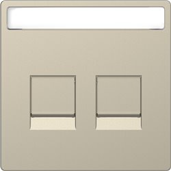 Enjoliveur prise support double RJ45 compatible keystone D-Life MTN4564-6033 blanc sable