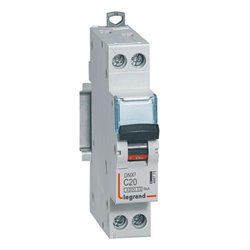 Disjoncteur DNX3 4500 U+N 230V 20A - 4,5kA courbe C 1 module 406775