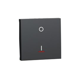 Interrupteur bipolaire lumineux (indication) Unica NU326254S anthracite 2 modules mécansime seul