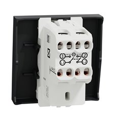 Interrupteur bipolaire lumineux (indication) Unica NU326254S anthracite 2 modules mécansime seul