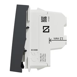 Interrupteur bipolaire lumineux (indication) Unica NU326254S anthracite 2 modules mécansime seul