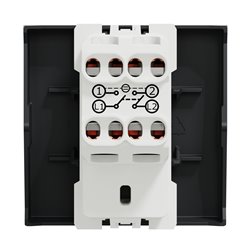 Interrupteur bipolaire lumineux (indication) Unica NU326254S anthracite 2 modules mécansime seul