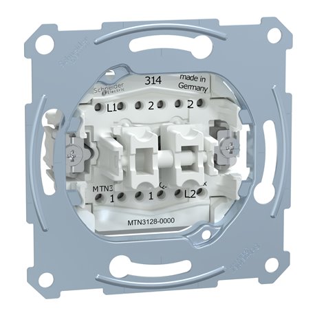 Interrupteur dble va-et-vient + bouton-poussoir NO/NF D-Life MTN3128-0000 10 A mécanisme seul