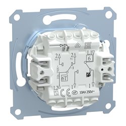 Interrupteur dble va-et-vient + bouton-poussoir NO/NF D-Life MTN3128-0000 10 A mécanisme seul