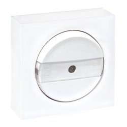 Commande Bouton poussoir avec voyant avec porte étiquette Blanc