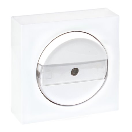 Commande Bouton poussoir avec voyant avec porte étiquette Blanc Commande Bouton poussoir avec voyant avec porte étiquette Blanc