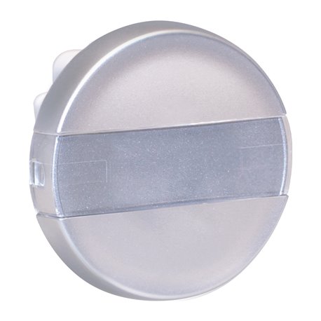 Commande Poussoir à fermeture avec porte-étiquette sans voyant Silver