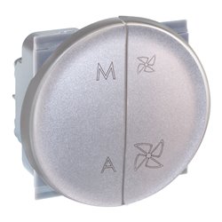 Commande de VMC 2 vitesses avec interrupteur "marche/arrêt" Silver
