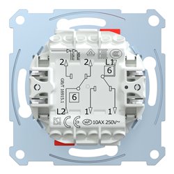 Schneider - Interrupteur double va et vient Odace - Blanc - 10A