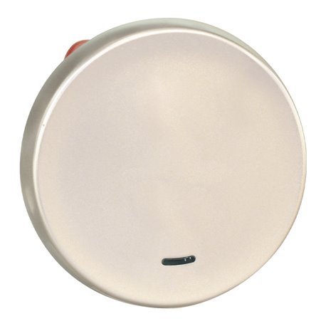 Commande Poussoir à fermeture avec voyant Titane