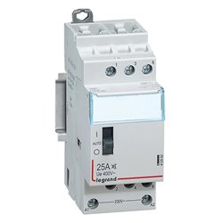 Contacteur domestique CX3 silencieux bobine 230V 3P 400V 25A 3F 2 modules 412502