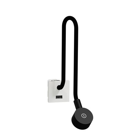 Liseuse avec chargeur USB A 2,1A Unica NU360318 Blanc 2 modules