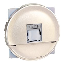 Prise RJ45 Grade 2 TV Cat 6 Titane