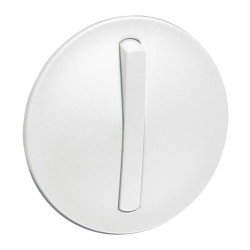 Enjoliveur etroit Celiane pour interrupteur va-et-vient ou poussoir Soft -blanc 065001