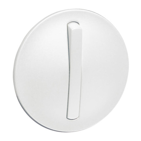 Enjoliveur etroit Celiane pour interrupteur va-et-vient ou poussoir Soft -blanc 065001