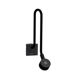 Liseuse avec chargeur USB A 2,1A Unica NU360354 anthracite 2 modules