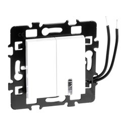 Lot de 10 Commandes Combiné poussoir + va et vient avec et sans voyant Blanc