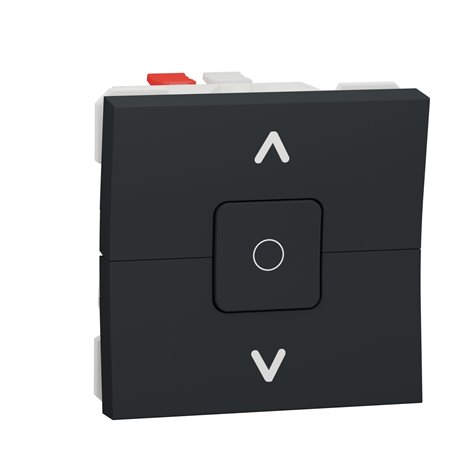 Interrupteur volet-roulant 3 touches 6A Unica NU320854 anthracite 2 modules mécansime seul Interrupteur volet-roulant 3 touches 6A Unica NU320854 anthracite 2 modules mécansime seul