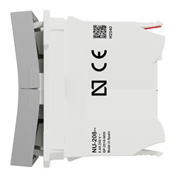 Interrupteur volet-roulant 3 touches 6A Unica NU320830 Aluminium 2 modules mécanisme seul