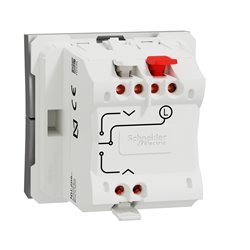 Interrupteur volet-roulant 3 touches 6A Unica NU320830 Aluminium 2 modules mécanisme seul