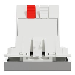 Interrupteur volet-roulant 3 touches 6A Unica NU320830 Aluminium 2 modules mécanisme seul