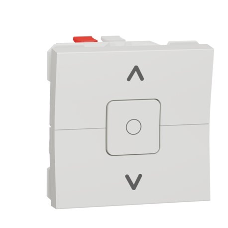 Interrupteur volet-roulant 3 touches 6A Unica NU320820 Blanc antibactérien 2 modules mécanisme seul Interrupteur volet-roulant 3 touches 6A Unica NU320820 Blanc antibactérien 2 modules mécanisme seul