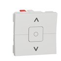 Interrupteur volet-roulant 3 touches 6A Unica NU320820 Blanc antibactérien 2 modules mécanisme seul