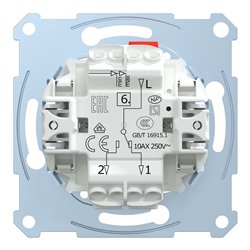 Interrupteur va-et-vient D-Life MTN3116-0000 10 A mécanisme seul