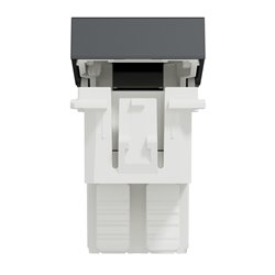 Permutateur 10A 250Vca Unica NU310554 anthracite 1 module mécanisme seul