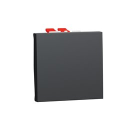 Permutateur 10A 250Vca Unica NU320554 anthracite 2 modules mécansime seul