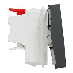 Permutateur 10A 250Vca Unica NU320554 anthracite 2 modules mécansime seul