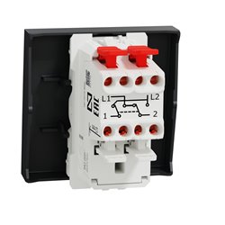 Permutateur 10A 250Vca Unica NU320554 anthracite 2 modules mécansime seul